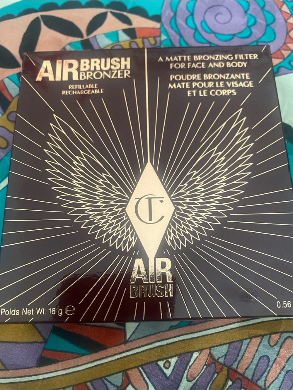 Charlotte Tilbury Airbrush Bronzer - Dark Brown & Gold Packaging